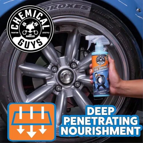 Miniatura 10 de Chemical Guys Tire Kicker Spray Pulverizable de Brillo Extra Brillante para Neumáticos, Acabado Seco al Tacto - Restaura el Aspecto Húmedo al
