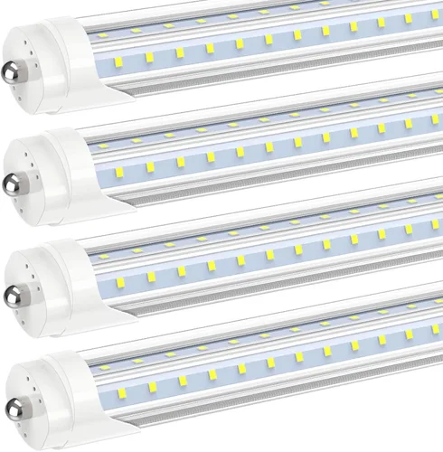Miniatura 10 de JESLED Tubo de luz LED T8/T10/T12 de 8 pies, base FA8 de un solo pasador, 50W 6000LM 5000K luz blanca diurna, bombilla fluorescente LED