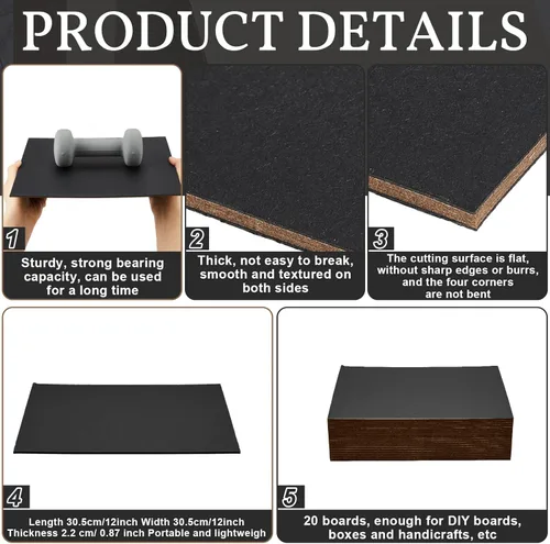 Miniatura 4 de 20 tableros de libros, tableros aglomerados de diseño de papel kraft de alta resistencia, suministros para encuadernación de libros