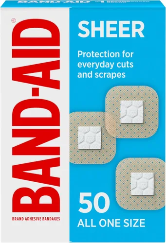 Miniatura 3 de BAND-AID Brand Sheer Spots - Vendajes adhesivos cuadrados pequeños transparentes, estériles, envueltos individualmente, discretos para primeros