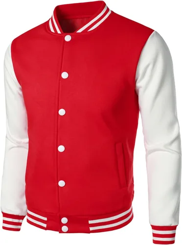 Miniatura 2 de HOOD CREW Chaquetas universitarias de moda para hombre, abrigo casual de béisbol