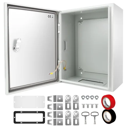 Caja Eléctrica Exterior 12 x 12 x 8'' Gabinete NEMA 4X Caja de Acero Impermeable Caja de Conexiones Eléctrica Bloqueable Gabinete Eléctrico Exterior