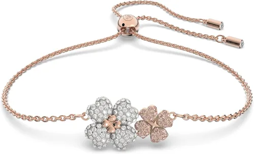 Swarovski Latisha Flower Necklace, Earrings, and Bracelet Crystal Jewelry Collection, Rose Gold Tone & Rhodium Tone Finish