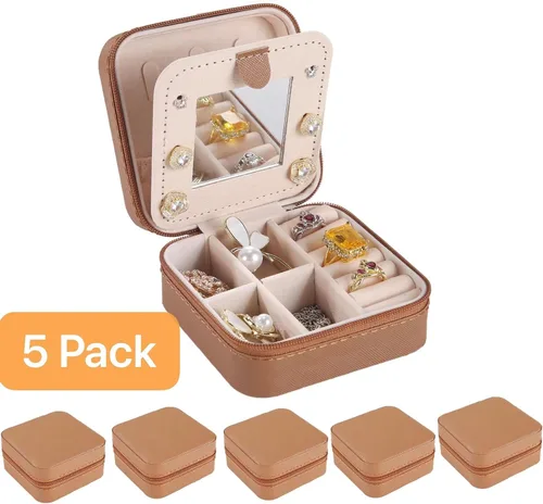 Miniatura 2 de KElofoN Estuche de viaje para joyas Caja de viaje para joyas Organizador de joyas de viaje Pequeño estuche organizador de joyas para niñas y mujeres