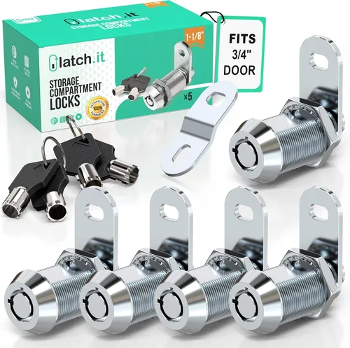 Miniatura 12 de LATCH.IT - Cerraduras para almacenamiento de RV (vehículos recreativos) de 1-1/8 pulgadas; paquete de 10 cerraduras para compartimentos