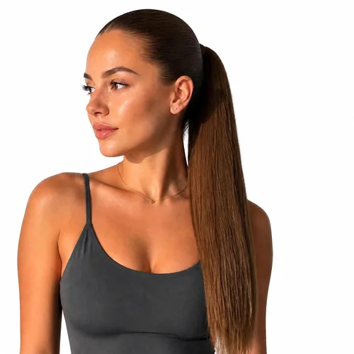 Miniatura 21 de Colas de caballo con clip para mujer, extensión de cola de caballo rizada de 18 pulgadas, 20 pulgadas, extensiones de cabello ondulado, color rubio
