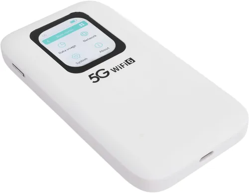 Miniatura 5 de Hotspot móvil WiFi 5G, enrutador portátil Wi Fi 6 para viajes soporta hasta 16 dispositivos, pantalla táctil de 2.01 pulgadas, con ranura