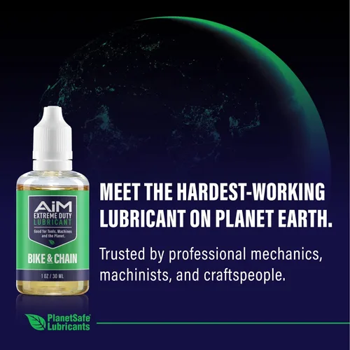 Miniatura 2 de PlanetSafe Lubricants AiM - Lubricante para cadena de bicicleta, 1 onza, lubricante de cadena de bicicleta para bicicletas de carretera, montaña