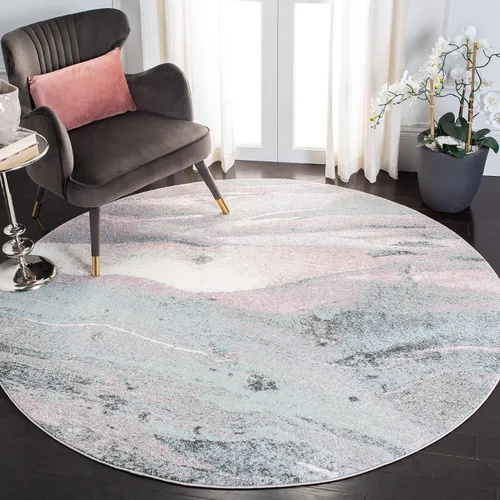 Miniatura 18 de SAFAVIEH Colección Glacier GLA126Q - Alfombra moderna de estilo abstracto, no desprende pelusa, para sala de estar, comedor, dormitorio, recibidor