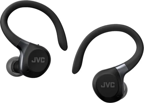 Miniatura 2 de JVC Fitness Series - Auriculares deportivos inalámbricos con ganchos ajustables, cancelación activa de ruido, modo de sonido ambiental, IP57 Negro
