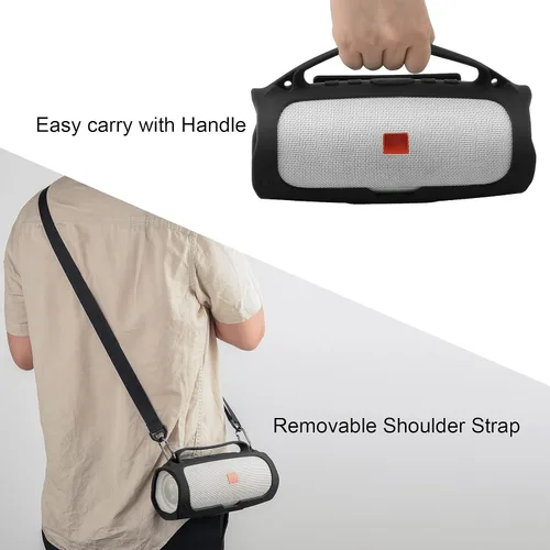 Miniatura 3 de Funda de silicona para altavoz portátil JBL Charge 4 impermeable, funda de transporte de viaje, funda protectora con asa, correa de hombro ajustable
