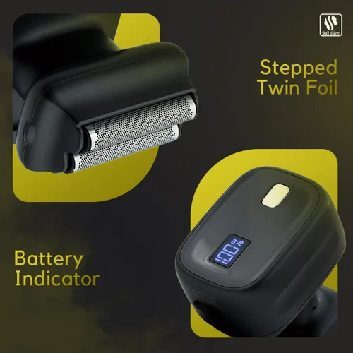 Miniatura 7 de Skull Shaver One Lion Gold PRO - Afeitadora facial para hombre, aseo de precisión, lámina doble escalonada, agarre ergonómico, pantalla LCD