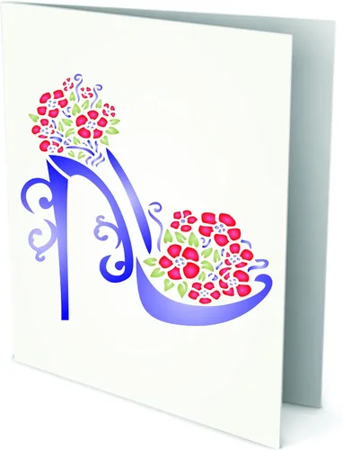 Miniatura 4 de CRAFT KREATIVELY - Plantilla de zapatos de tacón alto, 8.5 x 8.5 pulgadas de largo, plantillas decorativas para zapatos de plataforma de estilete