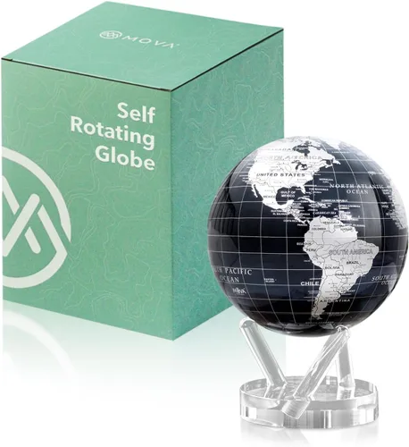 Miniatura 11 de MOVA Globo Metálico Negro y Plata 4.5