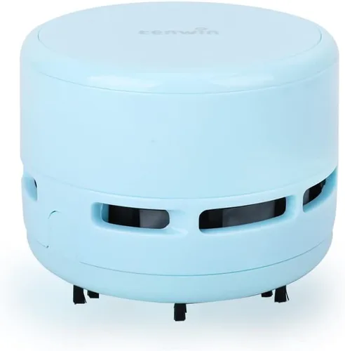 Miniatura 9 de Mini aspiradora, aspiradora de escritorio, barredora de migas, plumero de escritorio, mini aspiradora de escritorio para mesa, verde y blanco