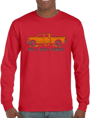 Miniatura 91 de Tee Hunt Camisetas gráficas y camisetas sin mangas para hombre Roll with Power Pickup Truck