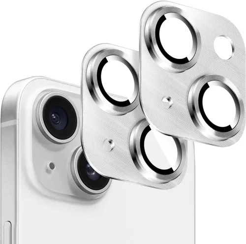Miniatura 19 de Kucheed 2 protectores de lente de cámara para iPhone 11, aluminio de metal de una pieza con textura 3D, decoración diseñada para decoración