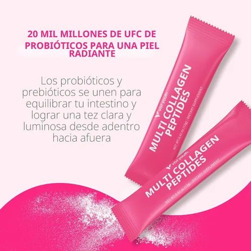 Miniatura 9 de Polvo de colágeno para mujeres, péptidos de colágeno en polvo con probióticos, proteína de colágeno prebiótica para piel, cabello, huesos