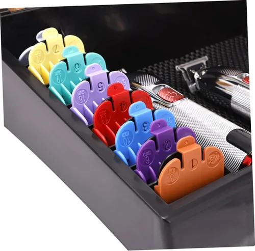 Miniatura 4 de MERRYHAPY Clipper para estuche de almacenamiento, estación de corte de pelo portátil, recortadora, peluquero con bandeja para el cabello, muescas
