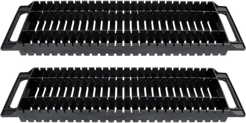 2 unids antiestático soporte de barra antiestático PCB bandeja ESD estante almacenamiento rotación Racks 25 doble oído antiestático Ranura PCB rack