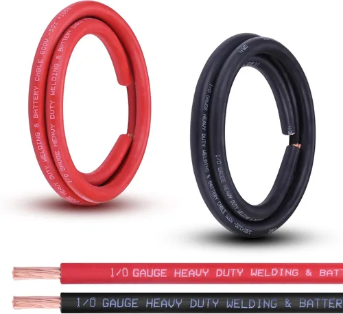 Miniatura 9 de Cable de Batería Calibre 2/0, 10 Pies Rojo + 10 Pies Negro 2/0 AWG Cable de Alambre de Soldadura de Cobre Puro, para Automotriz, Batería, Solar