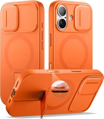 Miniatura 97 de SURITCH - Funda para iPhone 17 Pro Max con cubierta de control de cámara, cubierta para cámara y soporte ajustable, compatible con MagSafe, a prueba