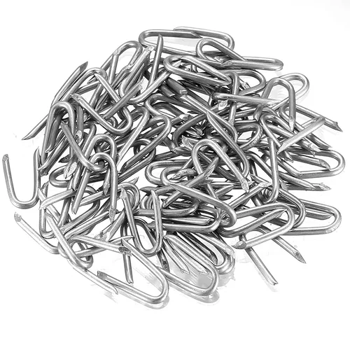 Miniatura 3 de wugongshan 250 grapas de alambre de acero, grapas de alambre, clavos de acero galvanizado, clavos de sujeción resistentes en forma de U