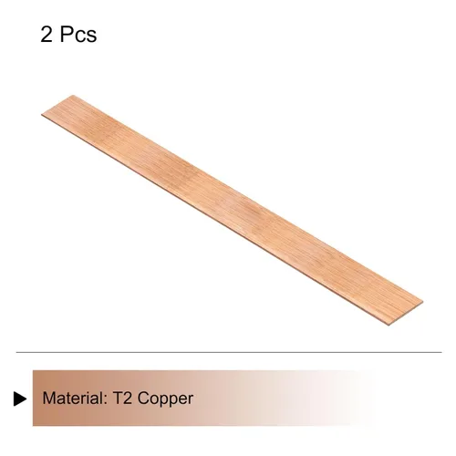 Miniatura 3 de MECCANIXITY 2 barras planas de cobre de 15.8 x 1 pulgada, barra de cobre de 1/25 pulgadas de grosor para sistemas de puesta a tierra y proyectos