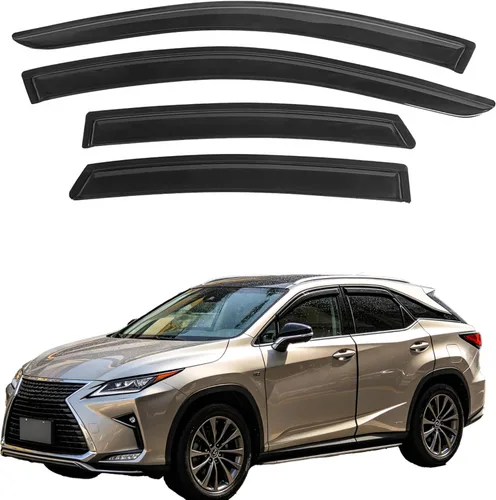 Miniatura 32 de Viseras adhesivas para ventana, protectores de lluvia compatibles con Honda Civic Hatchback 2022-2025, visera de ventilación lateral, deflector