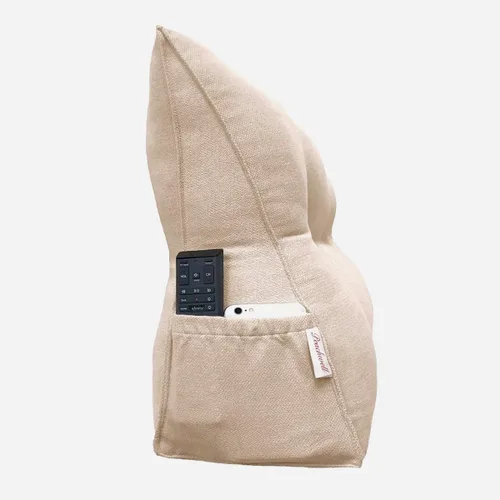 Miniatura 2 de Peachwell Almohada triangular de lectura para reposo en cama, cojín grande para cabecero, respaldo, almohada de cuña con funda extraíble y dos