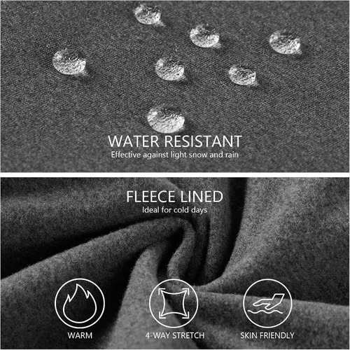 Miniatura 4 de Lightbare Pantalones deportivos con forro polar para mujer, elásticos, resistentes al agua, con bolsillos para el invierno atlético