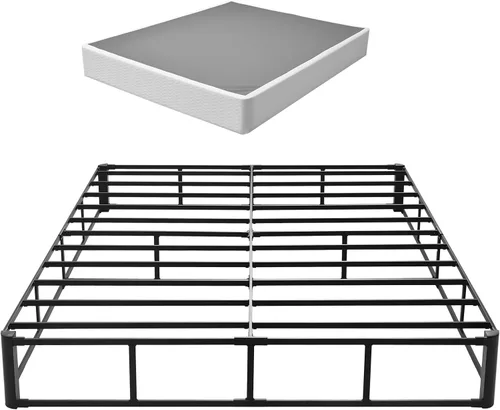 Miniatura 11 de VEVOR Base de cama tamaño Queen con tela lavable, marco de metal resistente para cama Queen, base de colchón de 4 pulgadas, capacidad máxima
