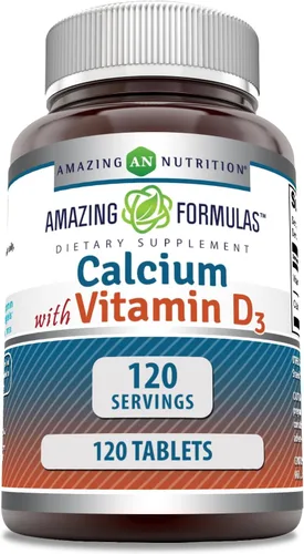 Miniatura 5 de Amazing Formulas - Suplemento de calcio con vitamina D3 Tabletas Sin OMG Sin gluten Fabricado en Estados Unidos (1 paquete 500 unidades)