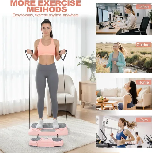 Miniatura 7 de Tabla de Pilates, Reformador de Pilates 6 en 1 para Ejercicio de Core y Cuerpo Completo, Equipo de Gimnasio Portátil para el Hogar con Pantalla