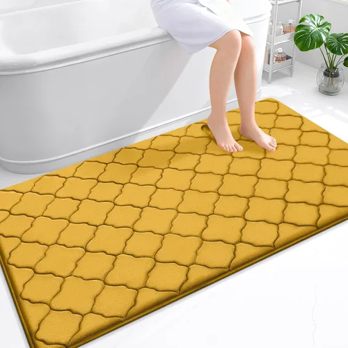 Miniatura 240 de OLANLY Alfombra de Baño de Espuma Viscoelástica de 24 x 16 pulgadas, Ultra Suave y Absorbente, Alfombras de Baño Antideslizantes, Cómodas, Lavables