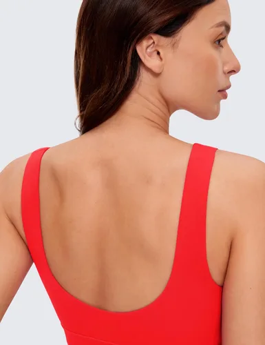 Miniatura 96 de CRZ YOGA Butterluxe - Brasier deportivo con espalda en U para mujer, cuello redondo, acolchado, de bajo impacto, para yoga, entrenamiento