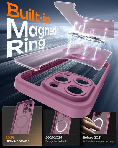 Miniatura 602 de TOCOL Funda para iPhone 11, compatible con Magsafe, protección completa de cámara, imanes integrados, protección contra caídas, funda translúcida