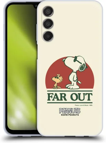 Miniatura 114 de Head Case Designs Funda de gel Woodstock 50th con licencia oficial de Peanuts Snoopy Guitar 1969 [protección de grado militar] compatible