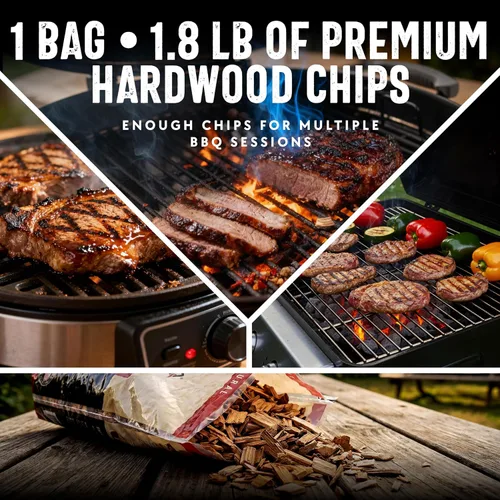Miniatura 5 de Mr Bar-B-Q Chips de Madera de Cerezo para Ahumar, Virutas de Madera 100% Natural para Ahumadores, Funciona con Ahumador, Gas, Parrilla Eléctrica