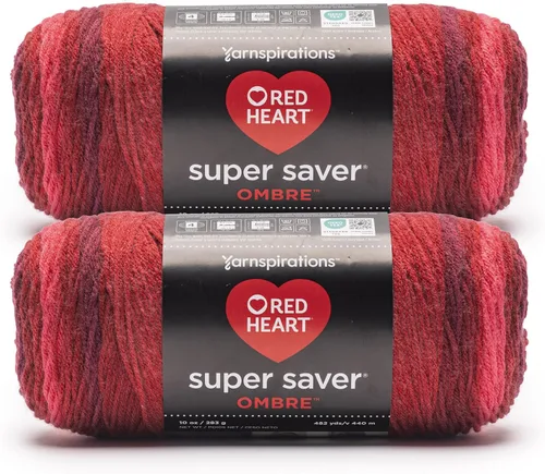 Miniatura 151 de Red Heart Hilo Super Saver, paquete de 3, estampado artístico, 3 unidades Estampado De Artista
