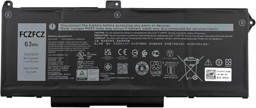Batería RJ40G 63Wh de repuesto para Dell Latitude 14 5420 Latitude 15 5520 Precision 15 3560 3H45Y Series Laptop 01K2CF 075X16 WY9DX P137G P137G001