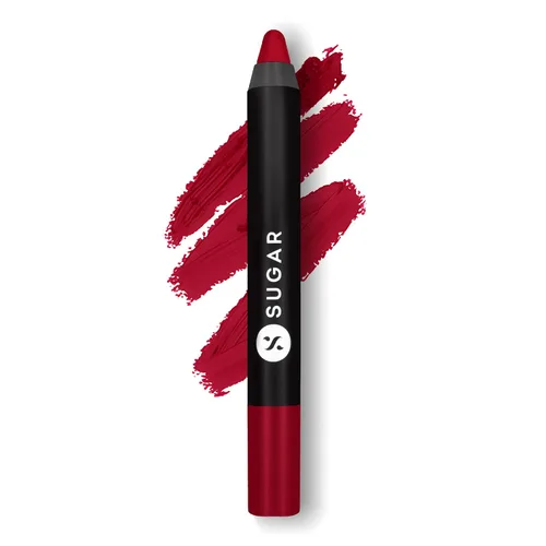 Miniatura 8 de SUGAR Lápiz labial Matte as Hell para mujeres Dura hasta 12 horas Lápiz labial con sacapuntas 2.8gm - 01 Scarlett O'Hara