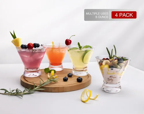 Miniatura 5 de LUNA & MANTHA - Juego de 12 vasos de Martini sin tallo para cóctel, para Margarita, Manhattan, Cosmopolitan, bar en casa, fiestas nocturnas