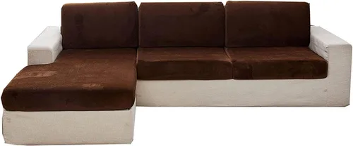 Miniatura 11 de Fundas elásticas de cojín para sofá, funda de cojín de terciopelo en forma de L para sofá chaise longue, funda de asiento de sofá seccional