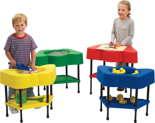 Miniatura 7 de Children's Factory AFB5100PY - Mesa sensorial para niños pequeños con tapa, altura ajustable, arena y agua, equipo de juego para interiores