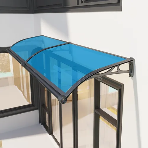 Toldo para puerta, toldo de aluminio con fregadero, toldo de patio al aire libre, toldo para puerta delantera, protección contra la lluvia y nieve,