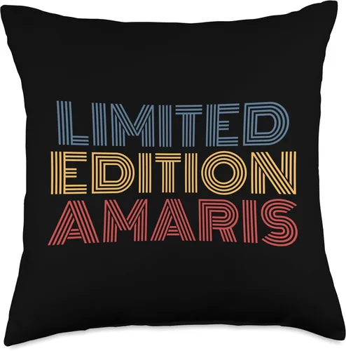 Amaris Personalized Name Tees Amaris Editon - Almohada divertida con nombre personalizado, 18 x 18 pulgadas, multicolor