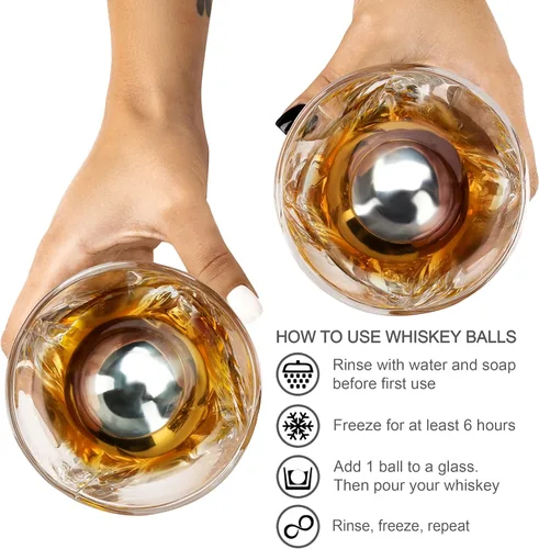 Miniatura 4 de Juego de decantador de whisky para hombre, decantador de bourbon trenzado, 2 vasos, 2 piedras de whisky de acero inoxidable XL, bolas, 2 posavasos
