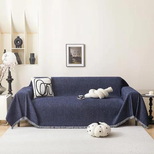 Miniatura 17 de MEETSKY Funda Negra de Silla de Tamaño Grande, Funda de Chenilla para Sillón/Sofá de 1 Cojín para Perro, Fundas de Sofá Protector de Muebles