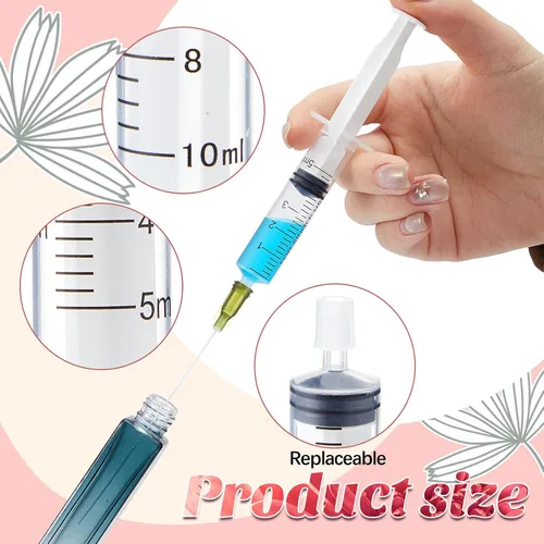 Miniatura 3 de Geiserailie Paquete de 6 herramientas de repuesto de perfume de 0.2 fl oz, juego de repuesto de jeringa de perfume con tubo de plástico, mini